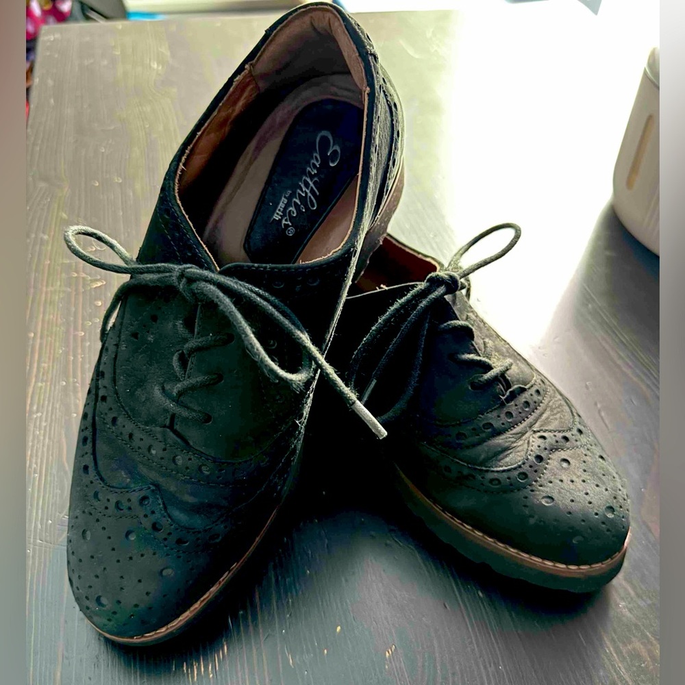 Earthies Black Loafers Size 7